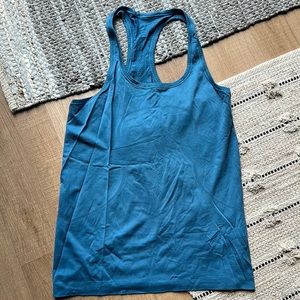 EUC Blue Lululemon Swiftly Tech Racerback Tank. Size 10.